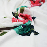 Ultra Soft and Cuddly Floral Baby Milestone Blanket for Girls