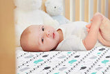 Stretchy Fitted Crib Sheets Set Portable Crib Mattress Topper
