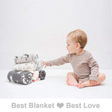 Baby Blanket Super Soft Minky with Double Layer Dotted Backing - Little Grey Arrows