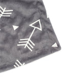 Baby Blanket Super Soft Minky with Double Layer Dotted Backing - Little Grey Arrows