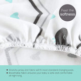 Stretchy Changing Pad Covers 2 Pack - Jersey Knit, Elephant & Whale