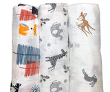 Cotton Muslin Swaddle Blankets Set of 3