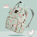 Limited Edition Large Unicorn Diaper Bag Green