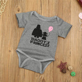 Baby Girls' Short Sleeve Daddy's Princess Bodysuit