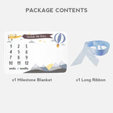 Ultra Soft and Cuddly Mountains Baby Milestone Blanket for Boys Girls Gender Neutral