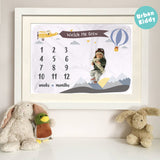 Ultra Soft and Cuddly Mountains Baby Milestone Blanket for Boys Girls Gender Neutral