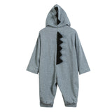 Cartoon Dinosaur Design Hooded Baby Rompers Jumpsuits Boys Girls Outerwear
